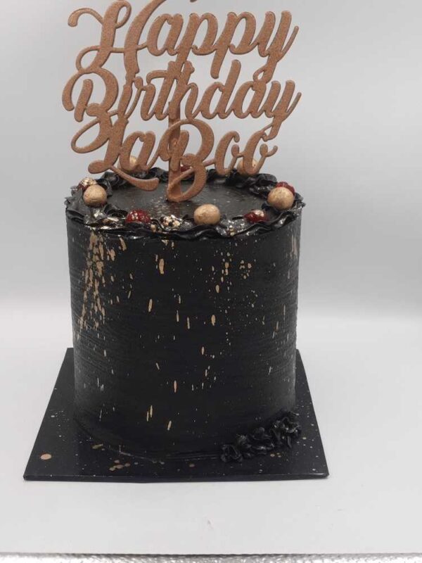 Rheds Indulgence | Cake for him | event bakery | La Boo Gold Splash Cake | Boldin Website Developer