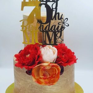 Rheds Indulgence | Gold Cake | kids baby event bakery | Two-Tiered Luxury Gold Cake