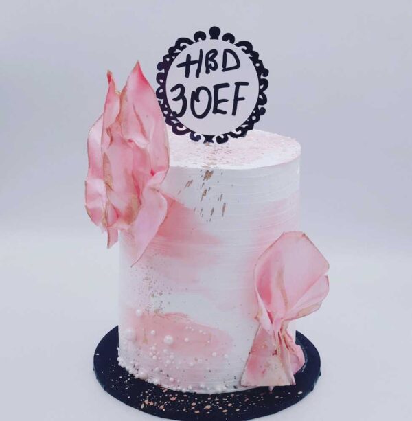 Rheds Indulgence | Cake for her | event bakery | Pink Wafer Art Cake 1 | Boldin Website Developer